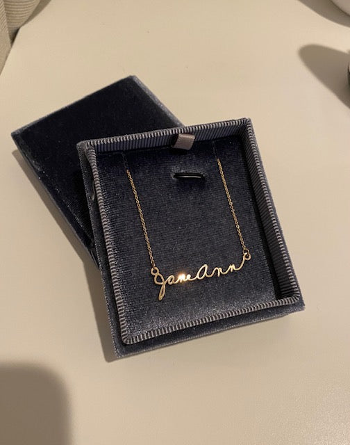Custom Signature Nameplate Necklace