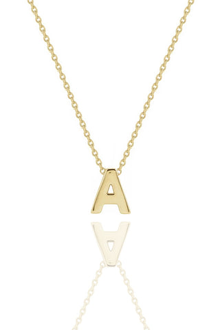 14K Gold Initial Slide Necklace