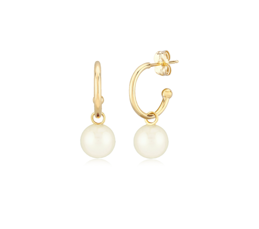 Tiny Hoop with Pearl