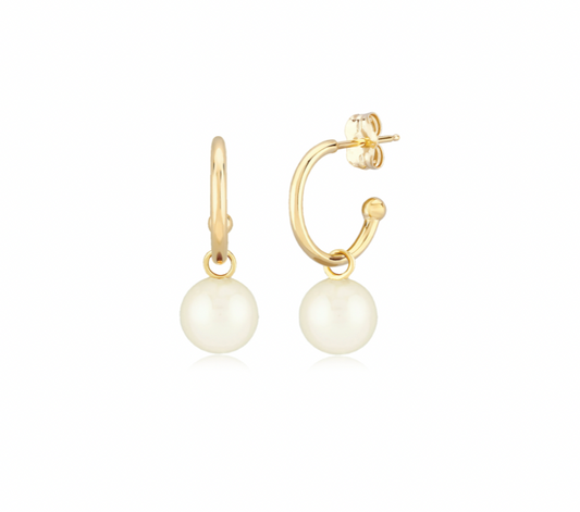 Tiny Hoop with Pearl