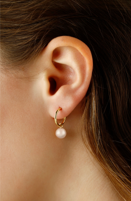 Tiny Hoop with Pearl