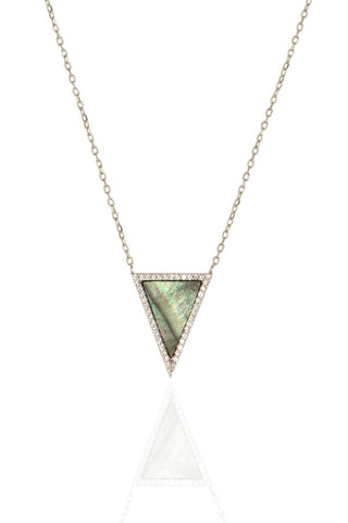 Abalone Triangle Necklace