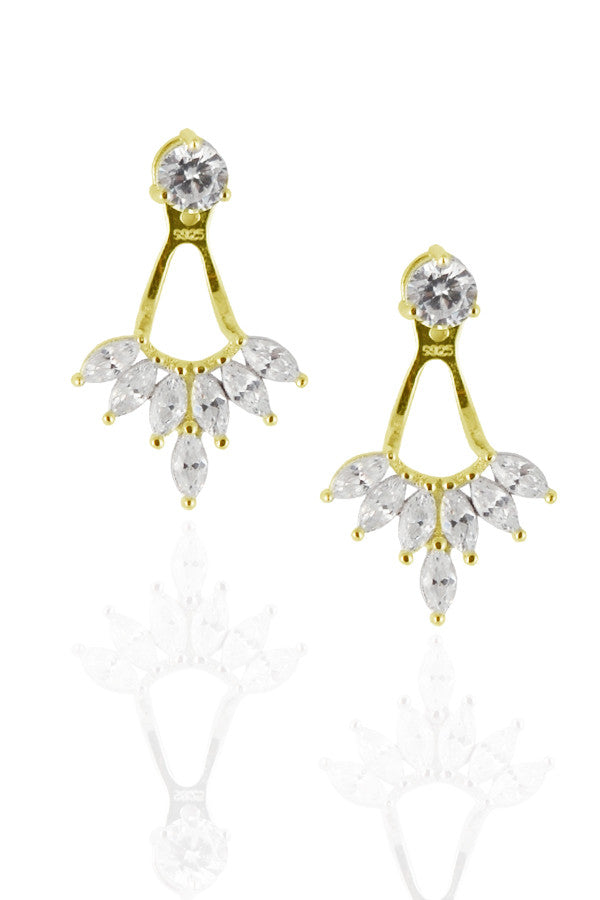 Yellow Gold Tutu Earrings