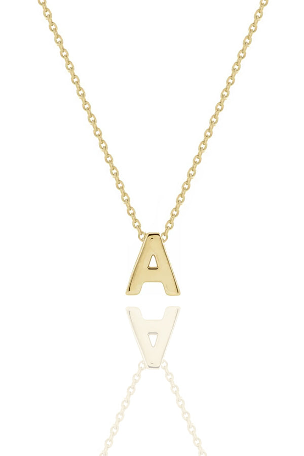 14K Gold Initial Slide Necklace