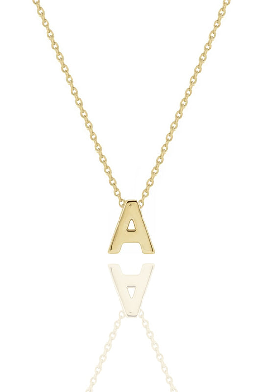 14K Gold Initial Slide Necklace