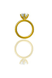 Custom 18K Yellow Gold Tulip Engagement Ring Mounting