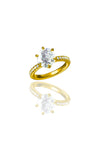 Custom 18K Yellow Gold Tulip Engagement Ring Mounting