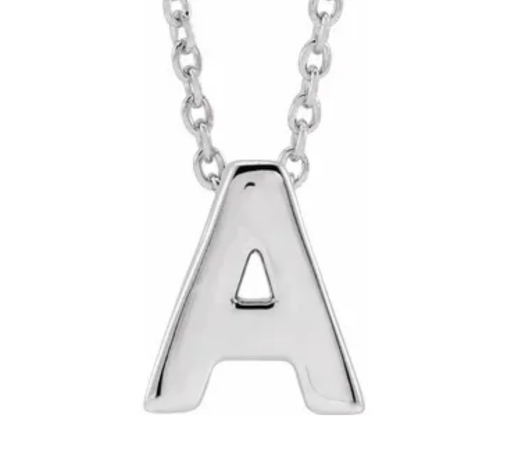 14K Gold Initial Slide Necklace