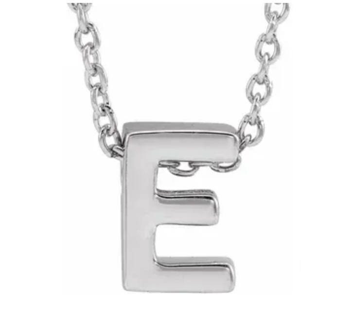 14K Gold Initial Slide Necklace