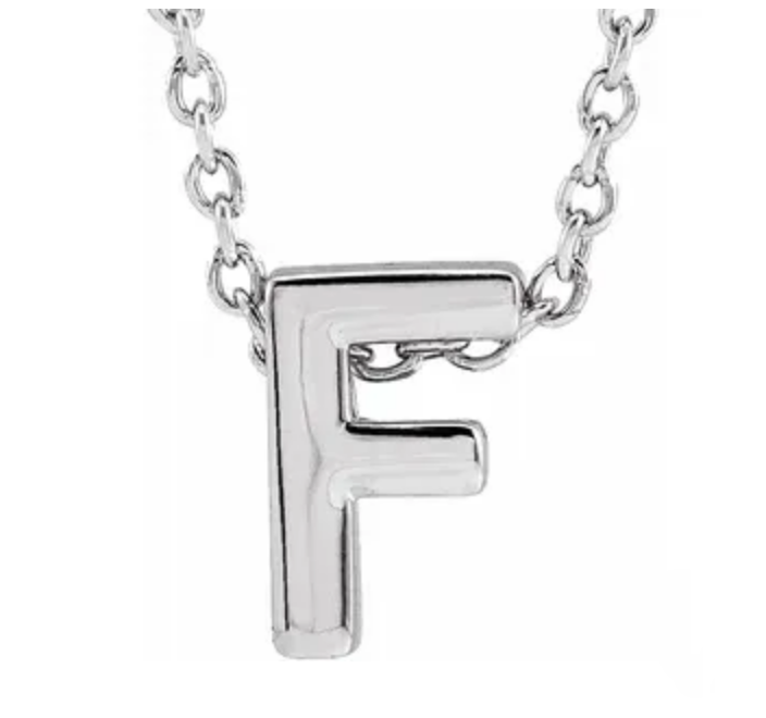 14K Gold Initial Slide Necklace