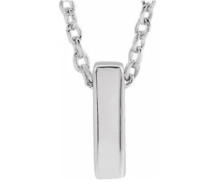 14K Gold Initial Slide Necklace