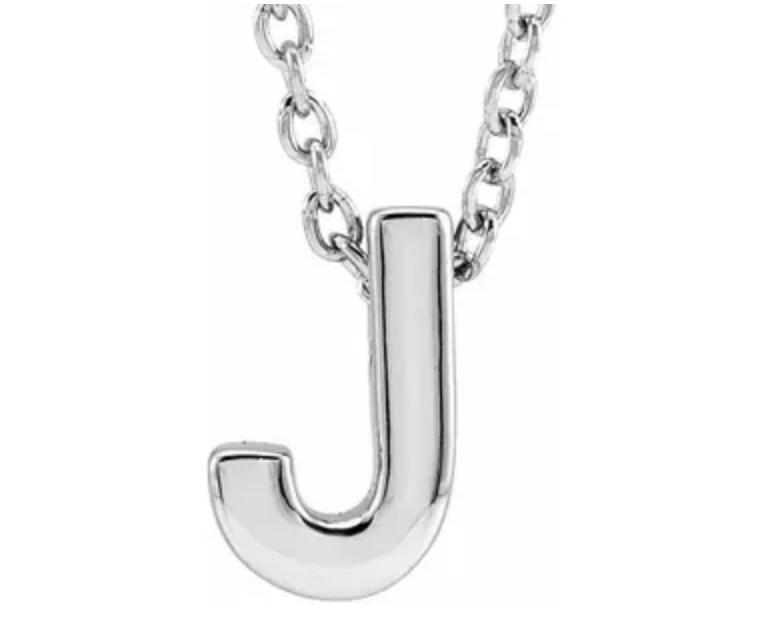 14K Gold Initial Slide Necklace