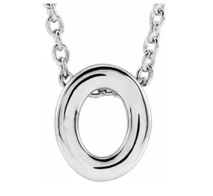 14K Gold Initial Slide Necklace