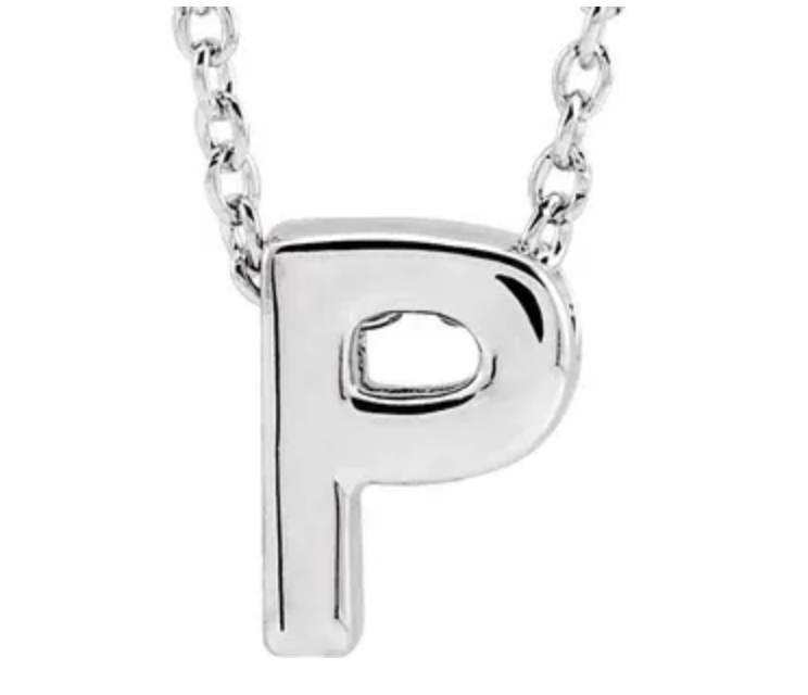 14K Gold Initial Slide Necklace