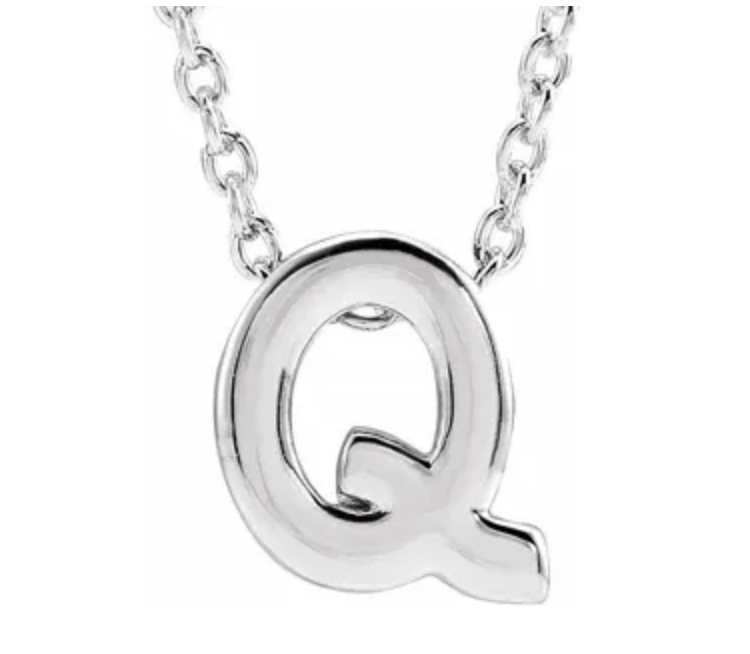 14K Gold Initial Slide Necklace