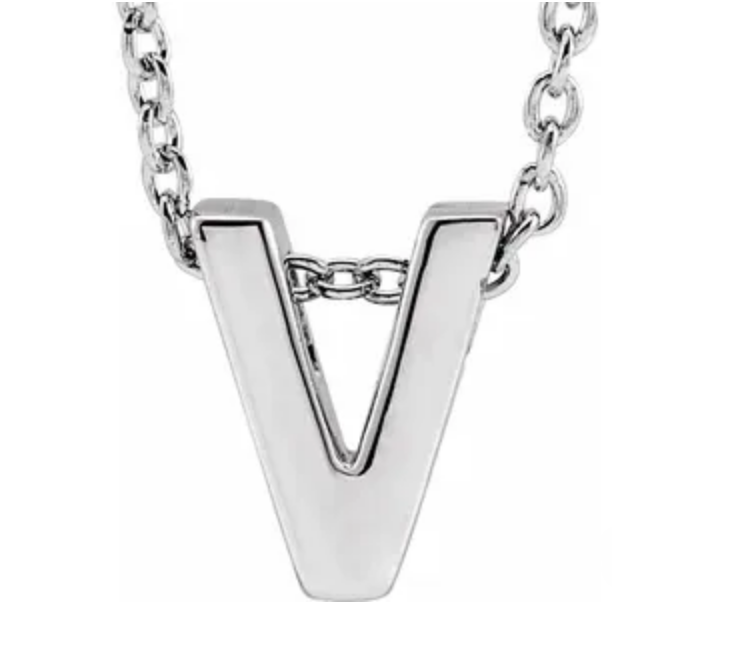 14K Gold Initial Slide Necklace