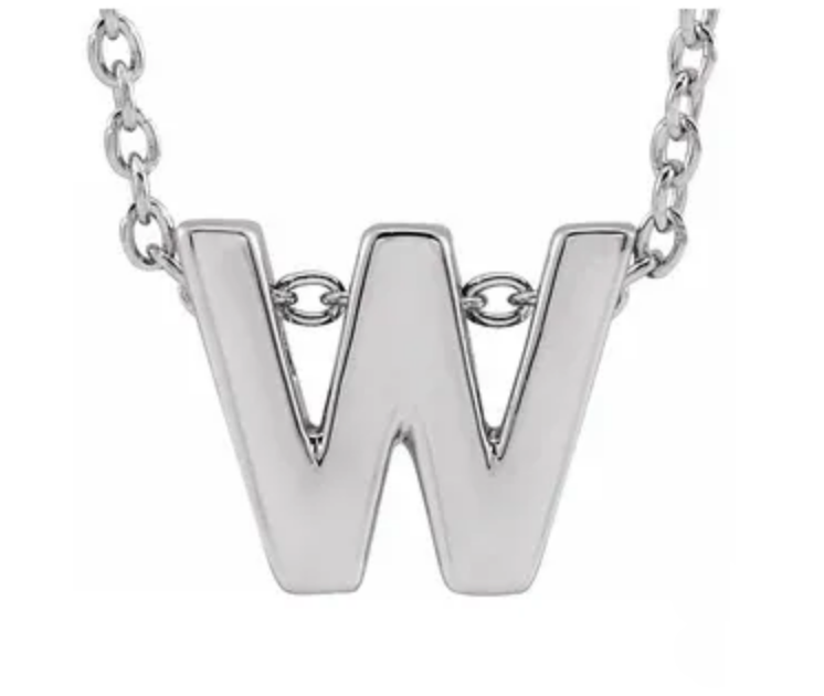 14K Gold Initial Slide Necklace