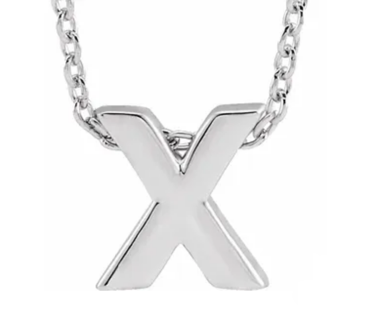 14K Gold Initial Slide Necklace