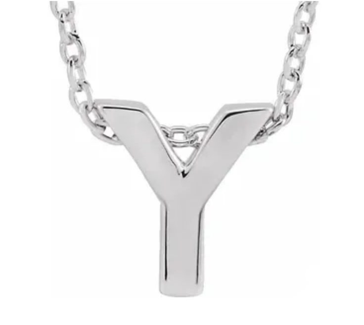 14K Gold Initial Slide Necklace
