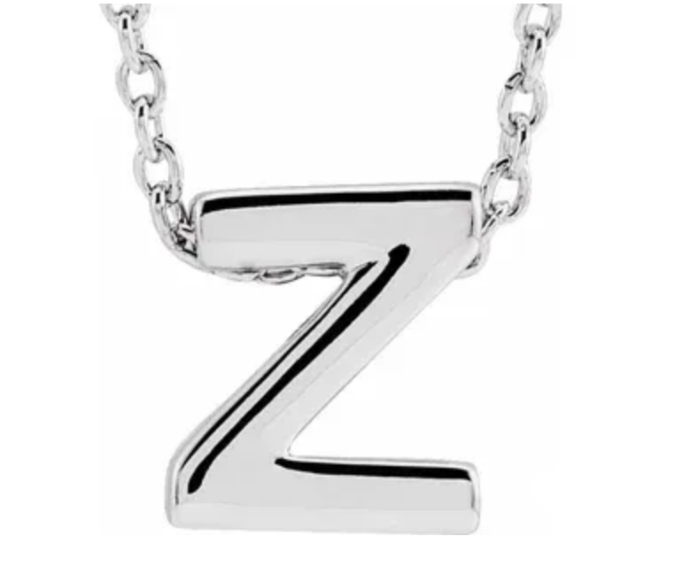 14K Gold Initial Slide Necklace